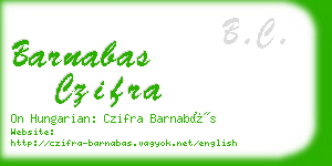 barnabas czifra business card